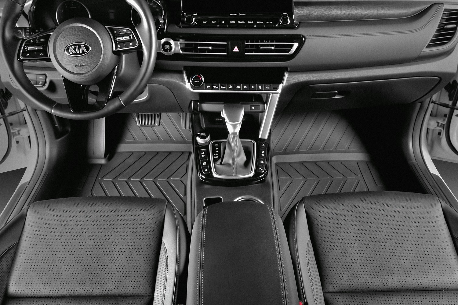 Коврики в салон для KIA Seltos, 2019 -, 4шт. (полиуретан, противоскользящие шипы) / Киа Селтос