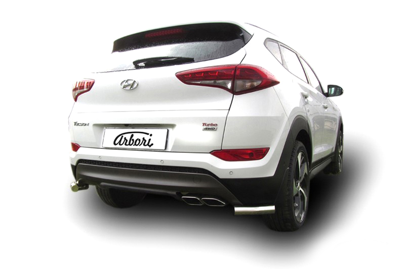 Уголки d57 Arbori нерж. сталь для HYUNDAI Tucson 2015-2018 / Хендай Туксон