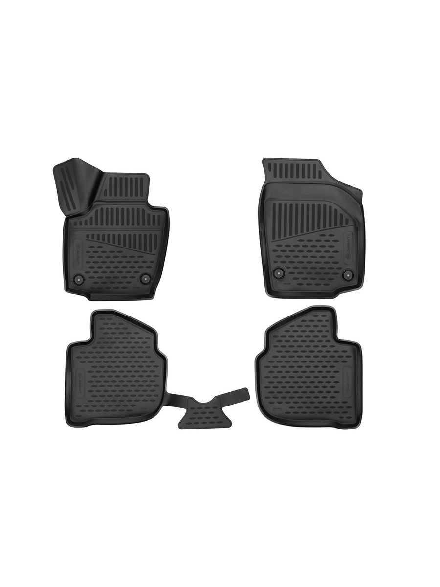 Коврики 3D в салон для Шкода Рапид/SKODA Rapid 2013- (I,II), лифтбек, 4шт., полиуретан, черный, Element