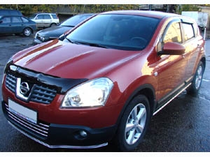 Дефлектор капота темный NISSAN QASHQAI/QASHQAI+2 2007-2009 / Ниссан Кашкай