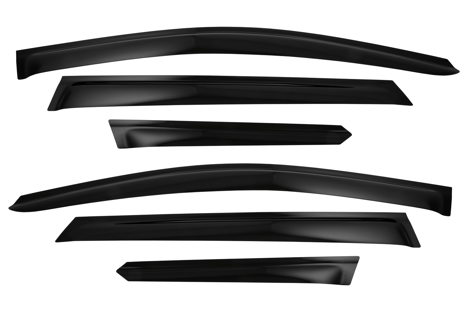 Дефлектор боковых окон Geely Coolray 2020-, 6 ч., темный / Джили Кулрей