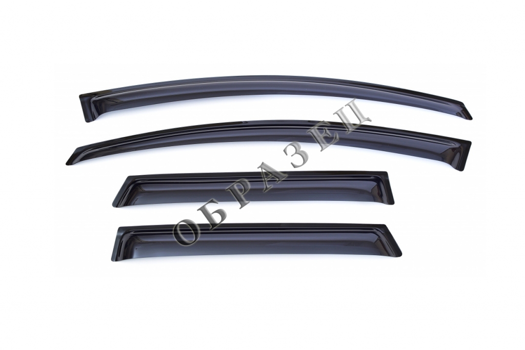 Дефлекторы боковых окон Haval Н5, 2020-/Great Wall Hover Н3, 2007-2016/Н5, 2010-2016, 4ч., темный / Хавал Н5