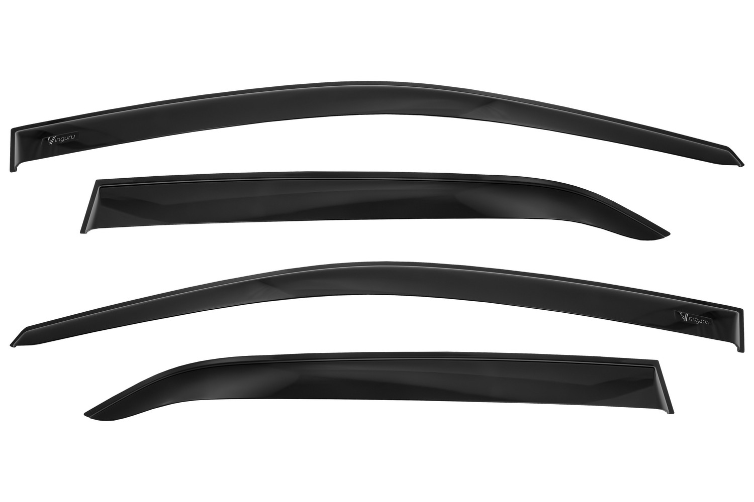 Дефлекторы окон Vinguru TOYOTA Corolla 2006-2012, 2010-2013 /накладные/скотч/комплект  4 шт./литьевой поликарбонат / Тойота Королла