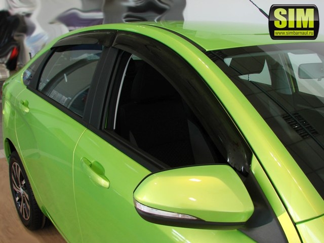Дефлекторы боковых окон для LADA Vesta, 2015-, SD, 4ч., темный / Лада Веста