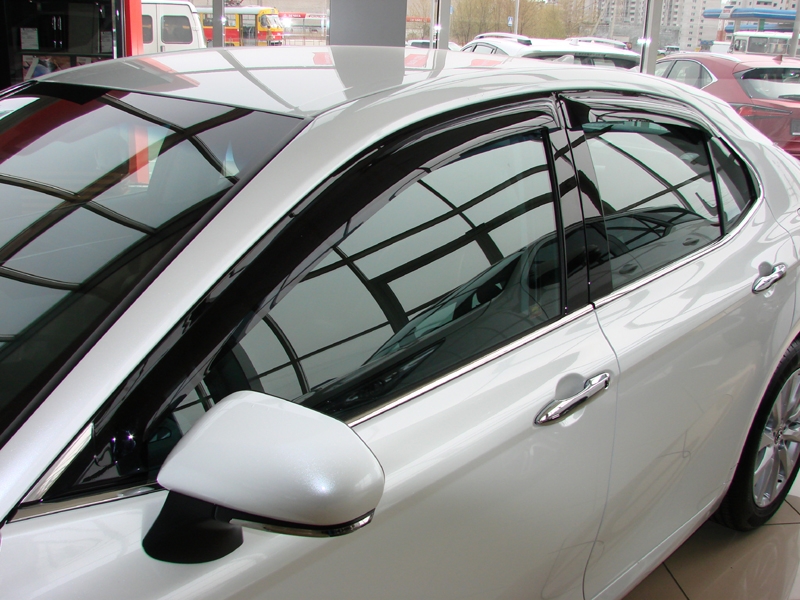 Дефлекторы боковых окон Toyota Camry, 2017-, SD, 4ч., темный / Тойота Камри