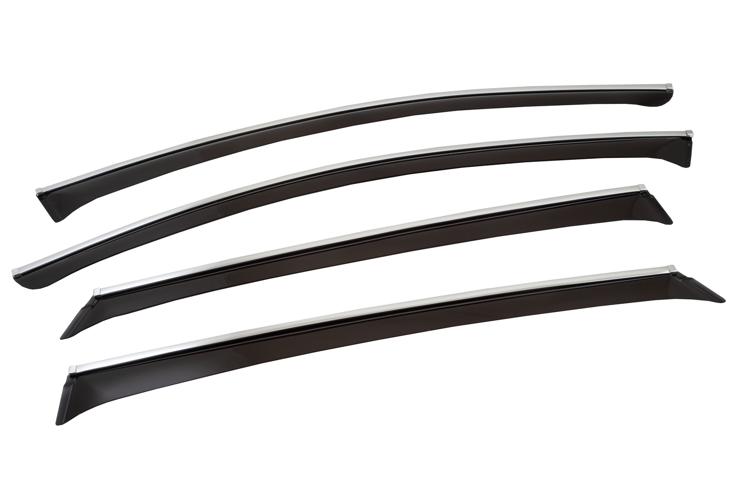 Дефлекторы окон хром KIA OPTIMA IV 2016-, 4 шт., ветровики CHROMEX / Киа Оптима