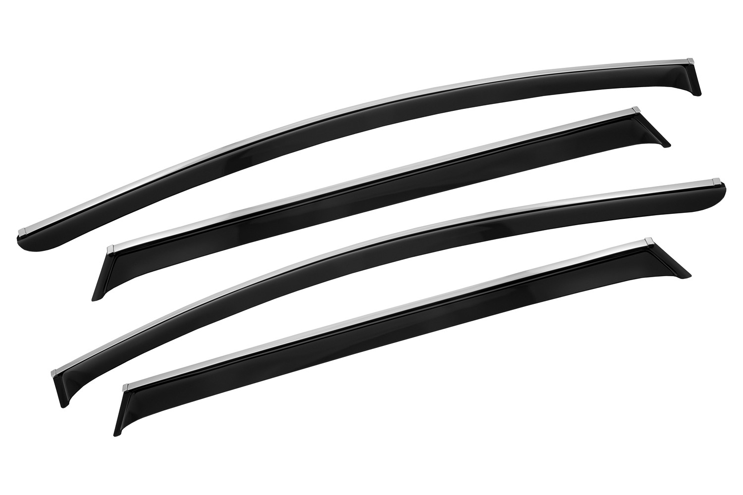 Дефлекторы окон хром Haval M6 2021-, 4 шт., ветровики CHROMEX / Хавал М6