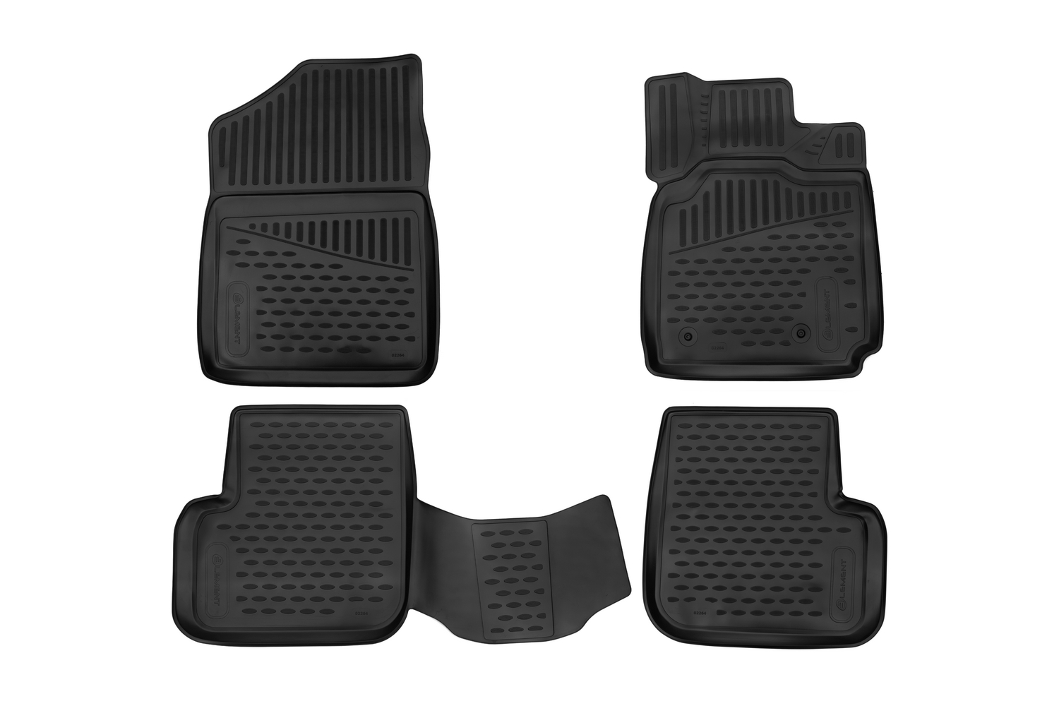Коврики в салон 3D для TOYOTA Probox 2002-2014 (I) правый руль универсал Element 4 шт. черный полиуретан / Тойота Пробокс