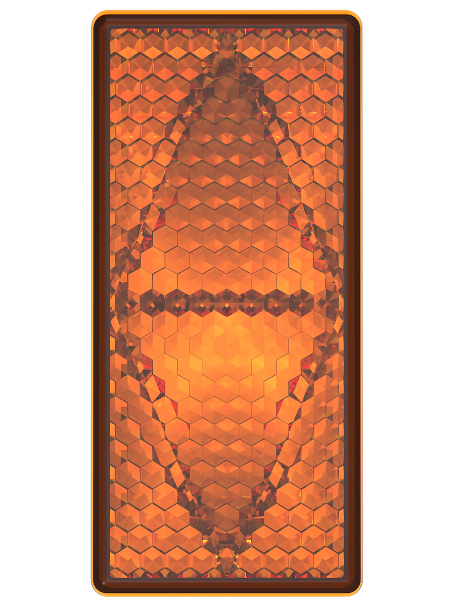 Световозвращатели (катафоты) оранжевые прямоугольные, комплект 4 шт.