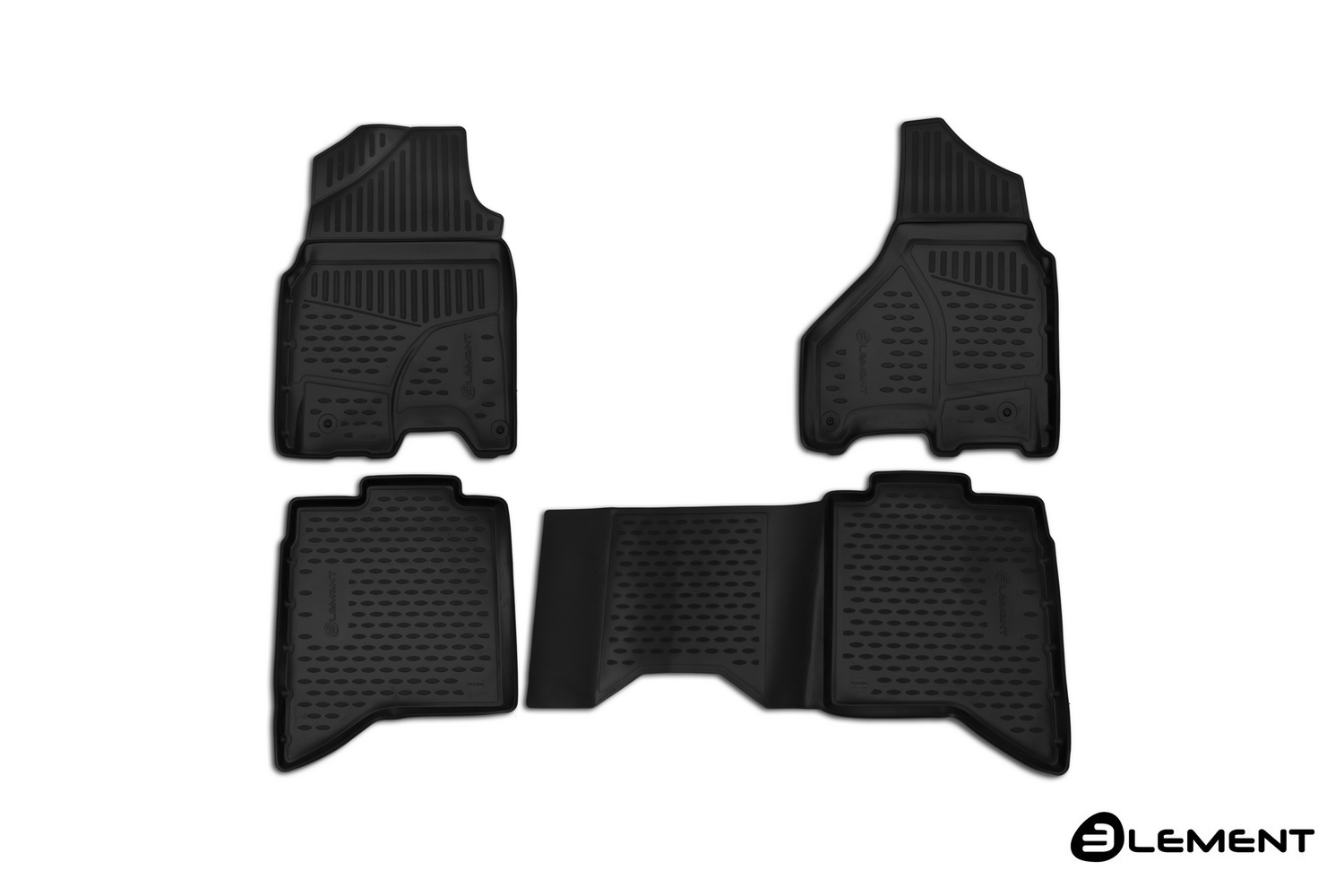Коврики 3D в салон DODGE Ram, 2017-2018, Crewcab, (USA), 4 шт. (полиуретан) / Додж Рам