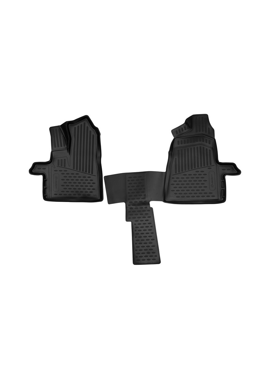 Коврики 3D в салон подходят для FORD Transit, 2015-2019 фургон, USA, vinyl flooring ,2шт. (полиуретан) / Форд Транзит