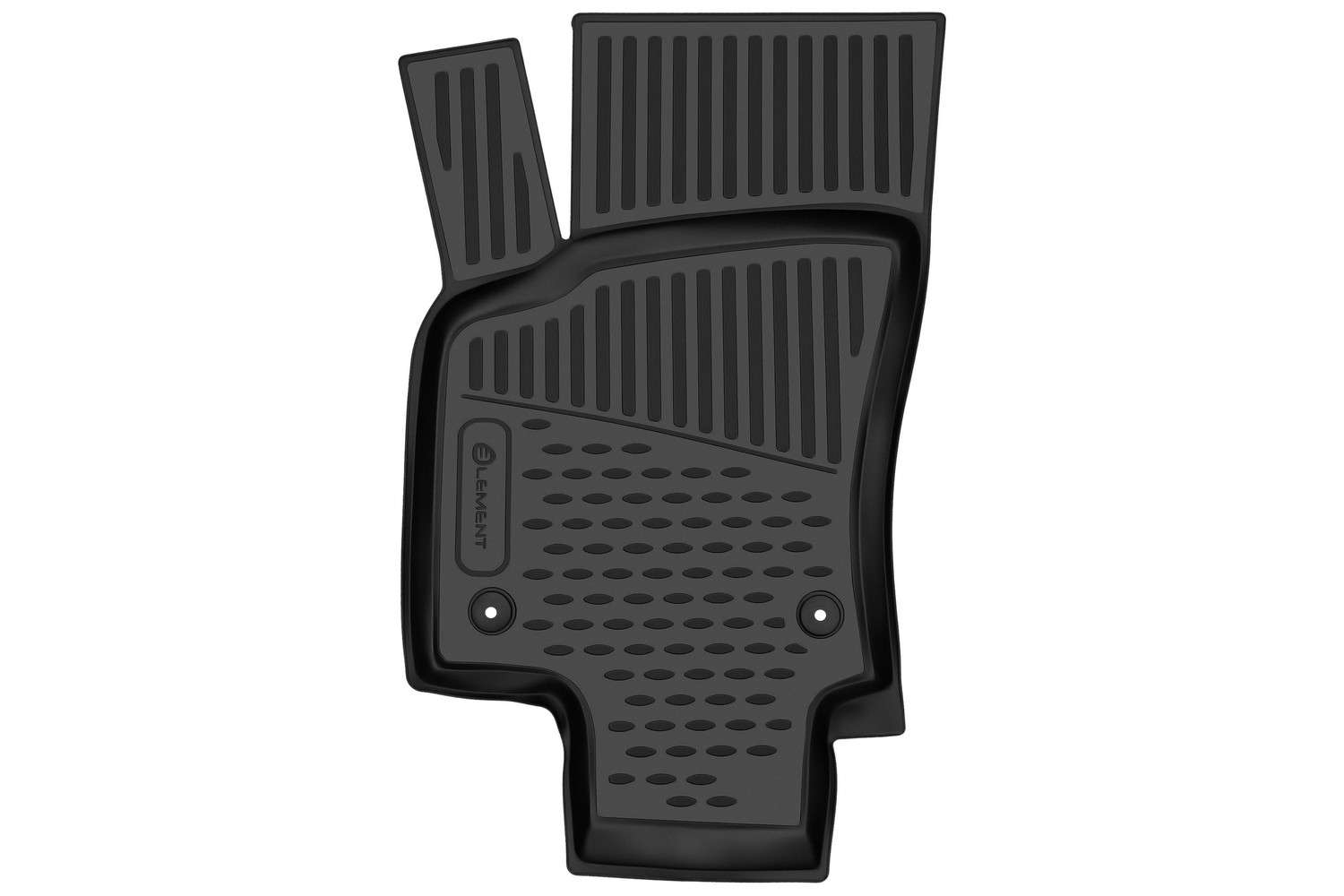 Коврик в салон 2D для OPEL Astra 2004-2014 (H) хэтчбек Element передний левый, черный полиуретан / Опель Астра