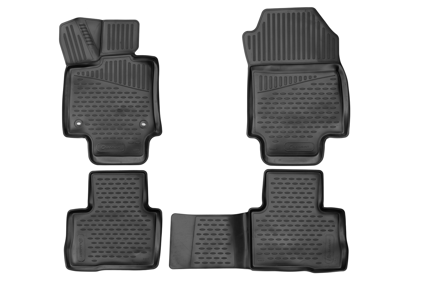 Коврики 3D в салон для TOYOTA RAV4, 2019- кроссовер, 4шт. (полиуретан) / Тойота Рав 4
