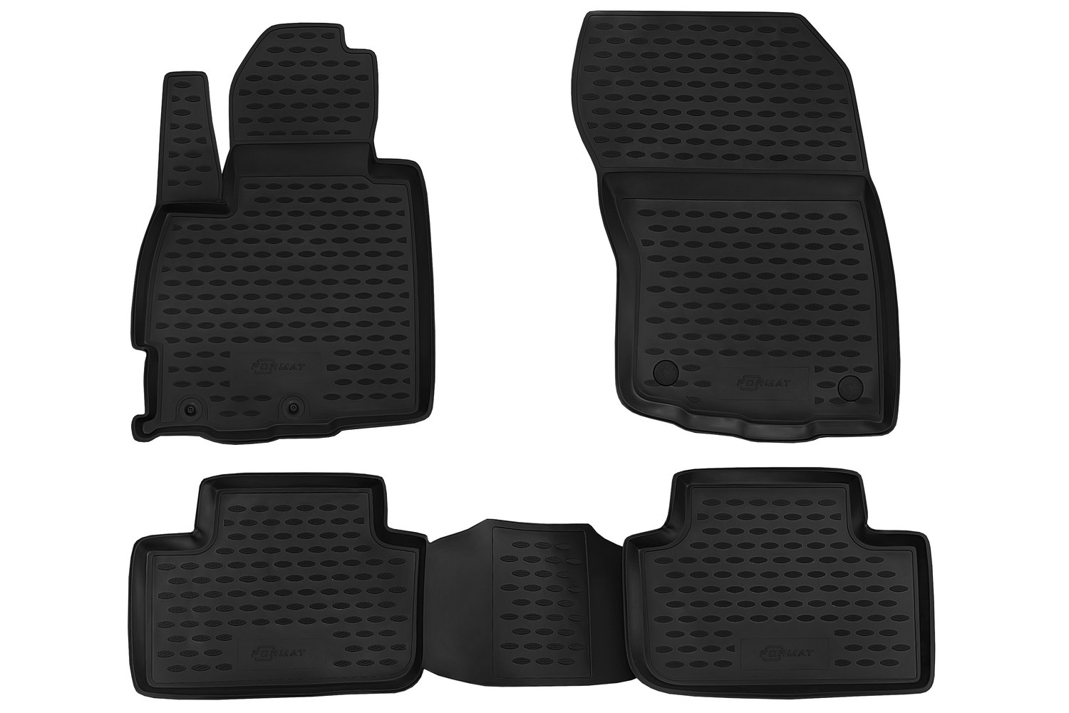 Коврики в салон подходят для MITSUBISHI ASX (I, Ip, Ip2, Ip3), 2010-2020, 2020-, 4 шт. (ПУ, повышенная износостойкость) / Митсубиси АSХ