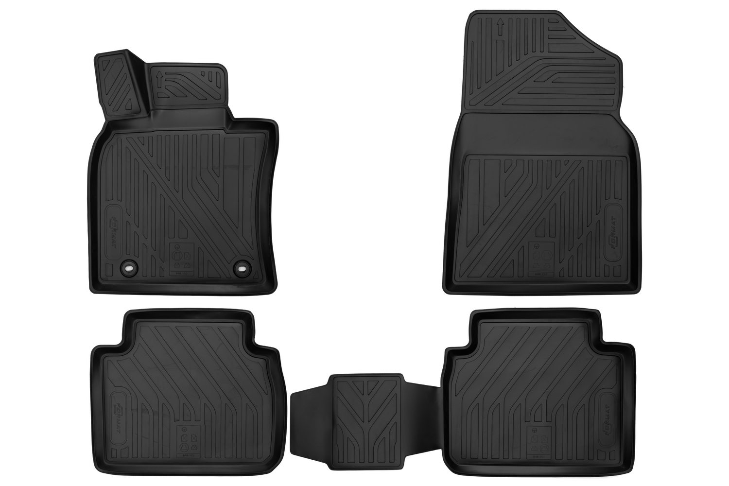 Коврики в салон 3D для TOYOTA Camry (XV70) 2017-2021 (VIII), 2020-н.в. (VIII рестайлинг) седан FORMAT 4 шт. черный полиуретан / Тойота Камри