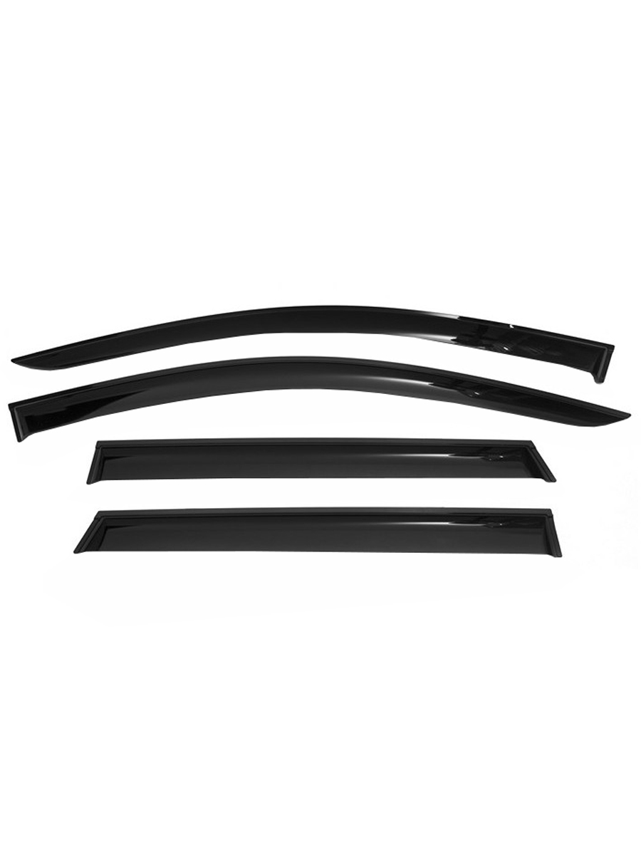 Дефлекторы окон Vinguru NISSAN Qashqai II 2013-2019, 2017- /крос/накладные/скотч/комплект  4 шт./литьевой поликарбонат / Ниссан Кашкай