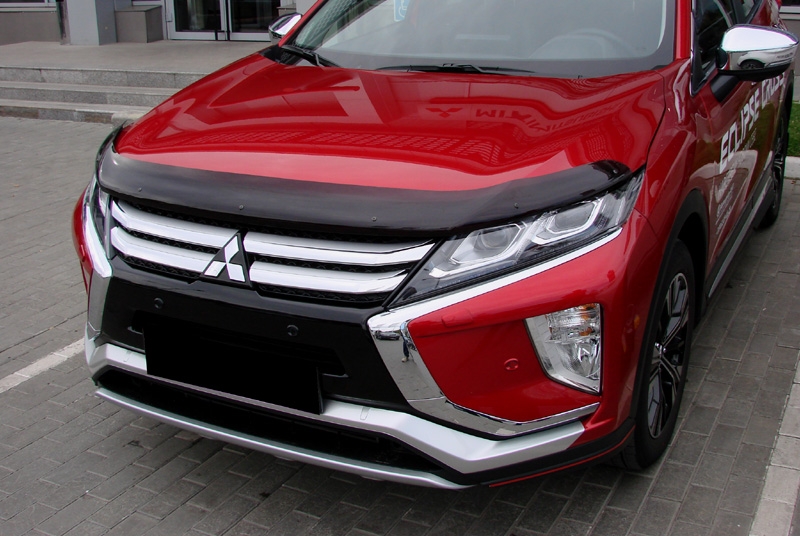 Дефлектор капота Mitsubishi Eclipse Cross, 17-, темный, шт / Митсубиси Эклипс Кросс