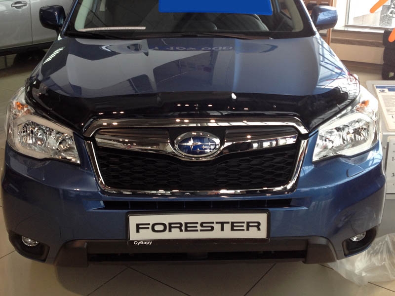 Дефлектор капота для Subaru Forester 2013-2018 внедорожник SIM / Субару Форестер