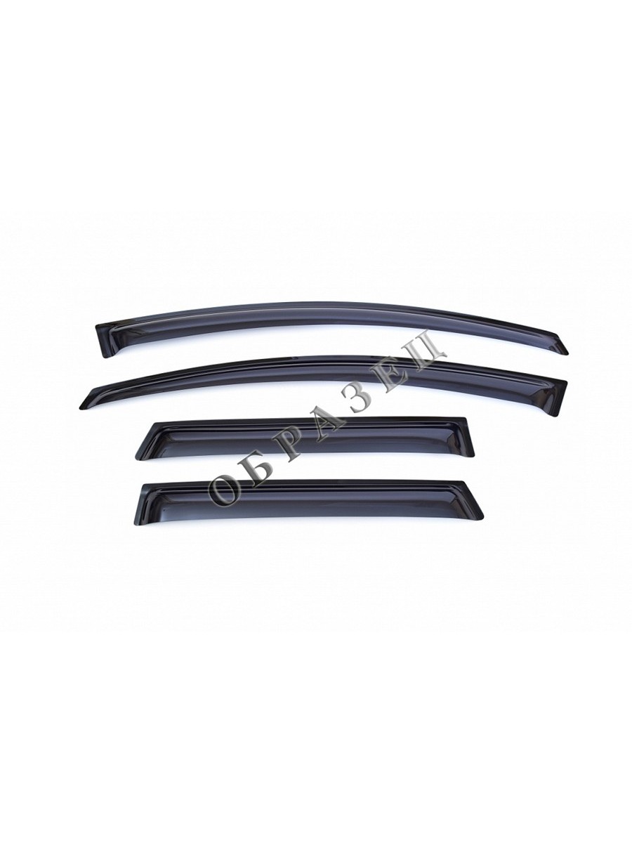 Дефлекторы боковых окон Chevrolet Aveo, 2003-2011/R3, 2015-2018/Vida, 2011-2014, SD, 4ч., темный / Шевроле Авео
