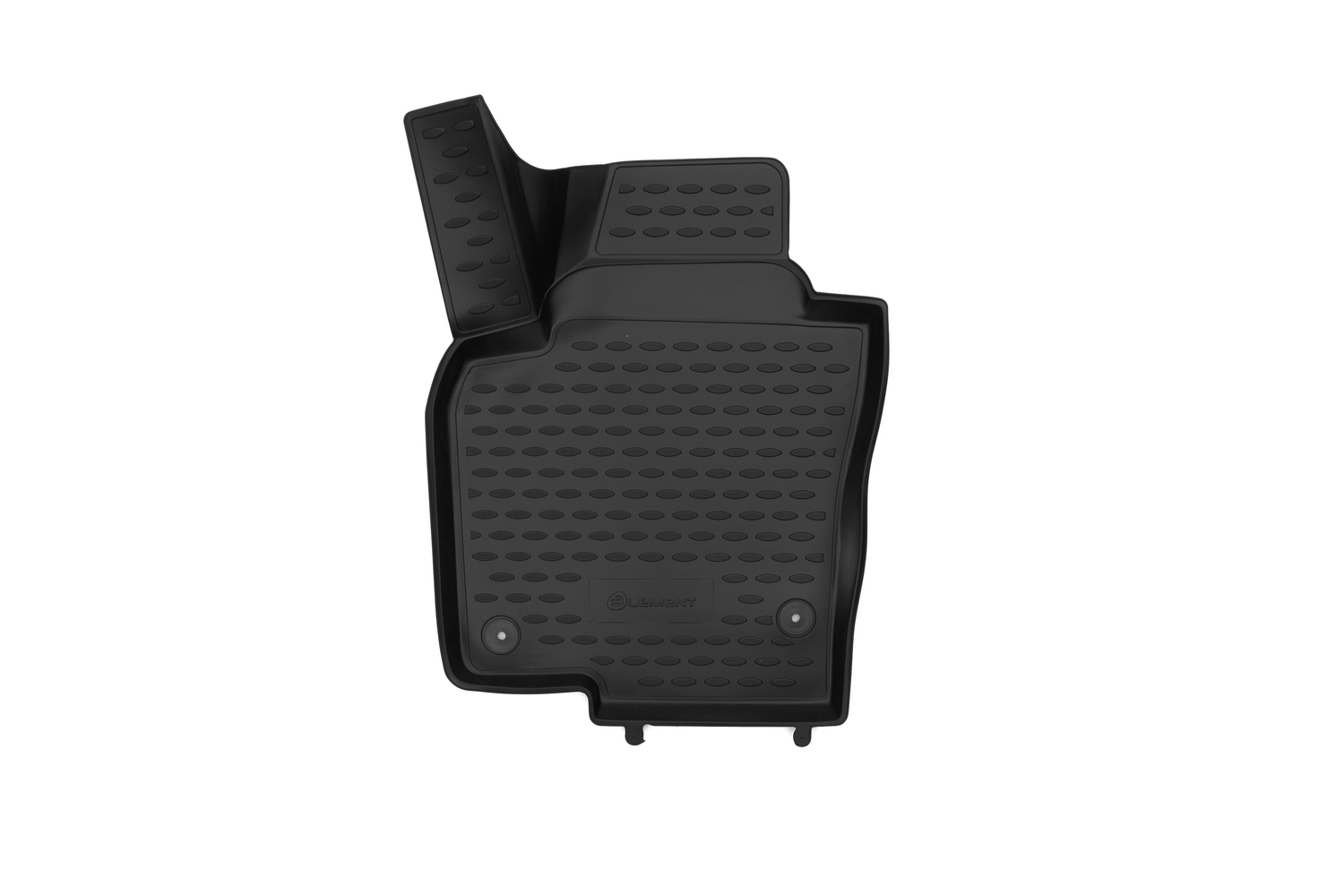 Коврик в салон 3D для Volkswagen Tiguan 2007-2016 внедорожник Element передний левый, черный полиуретан / Фольксваген Тигуан