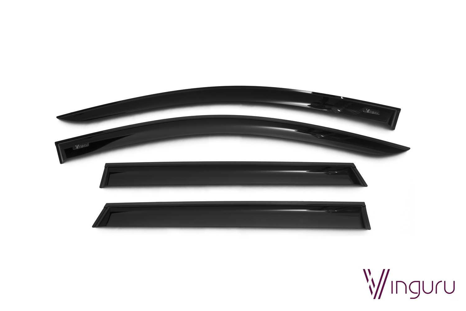 Дефлекторы окон Vinguru NISSAN Qashqai II 2013-2019, 2017- /крос/накладные/скотч/комплект  4 шт./литьевой поликарбонат / Ниссан Кашкай