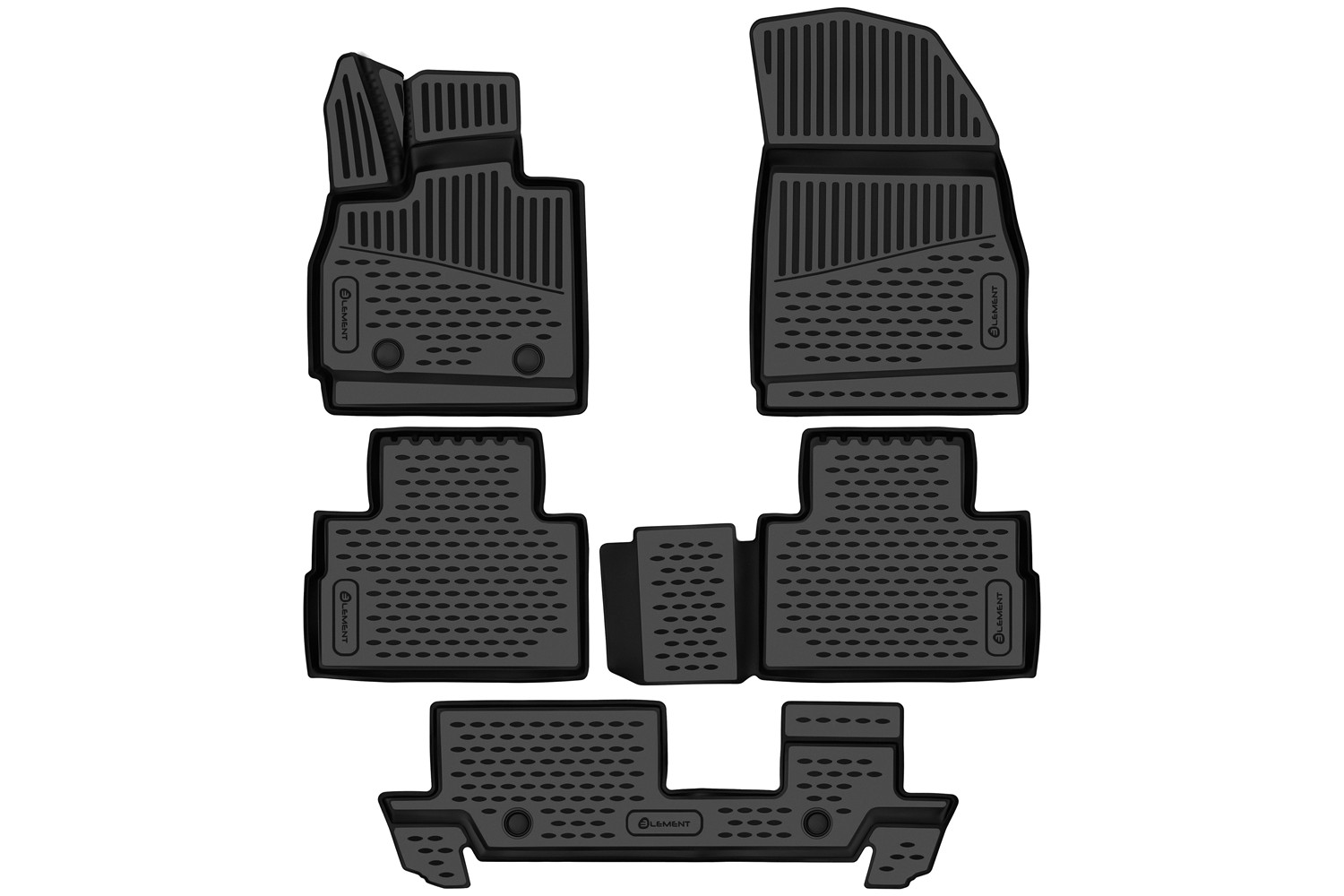 Коврики 3D в салон для CHERY Tiggo 9 (I) 2024 - 5шт. (полиуретан) / Черри / Черри Тигго 9