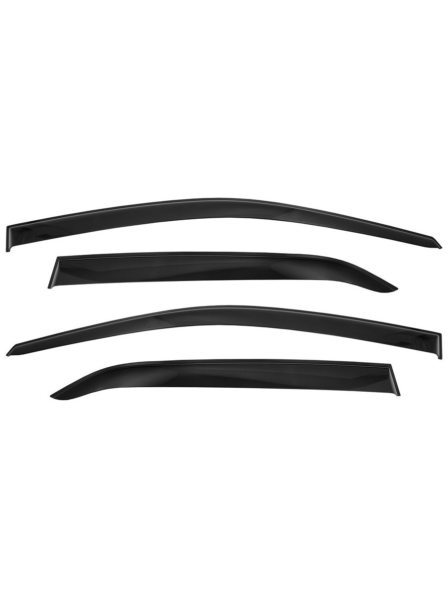 Дефлекторы окон Vinguru TOYOTA Corolla 2006-2012, 2010-2013 /накладные/скотч/комплект  4 шт./литьевой поликарбонат / Тойота Королла