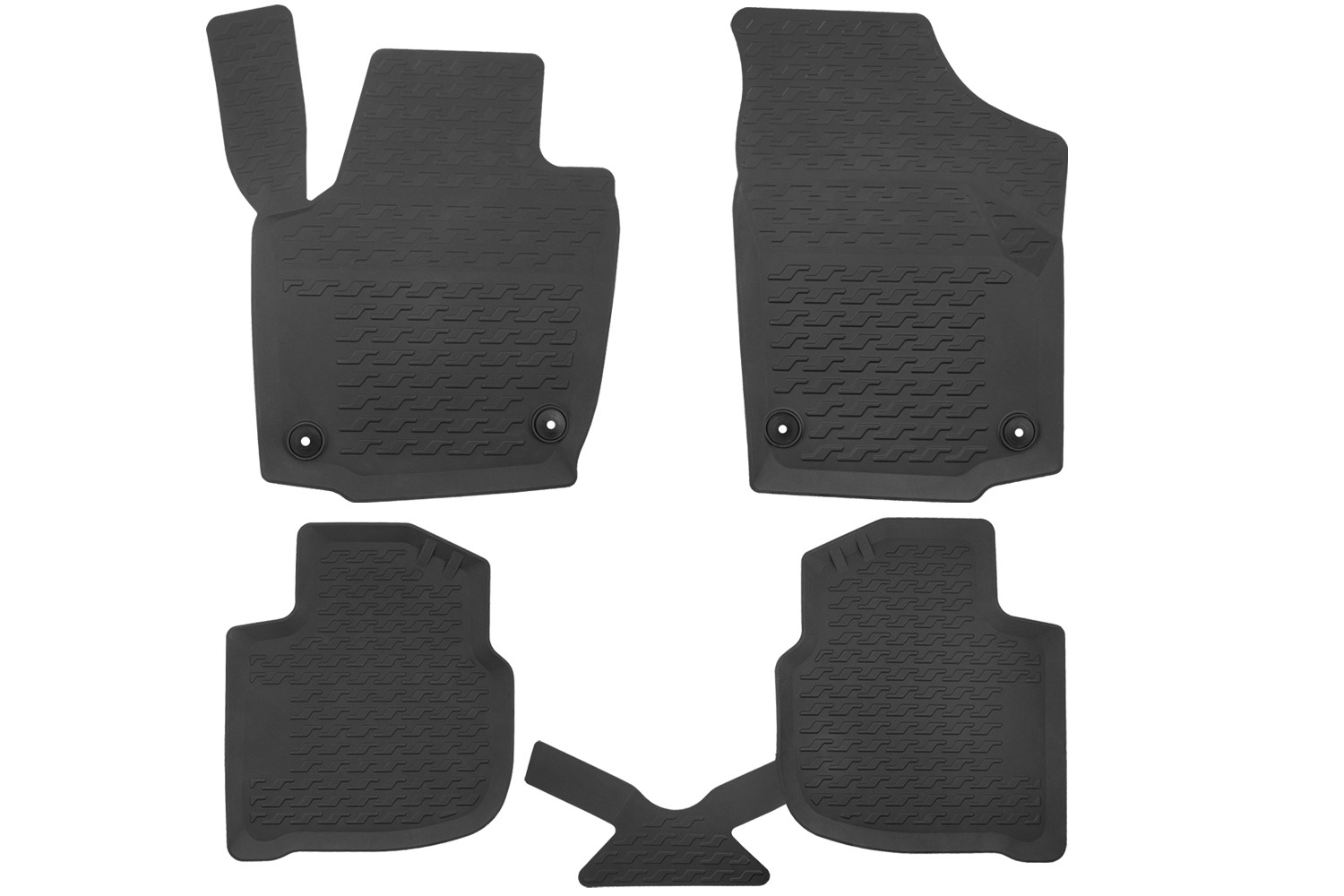 Коврики в салон для VW POLO 2020-,SKODA RAPID 2012-, 4 шт.(полиуретан, противоскользящие шипы) / Фольксваген Поло