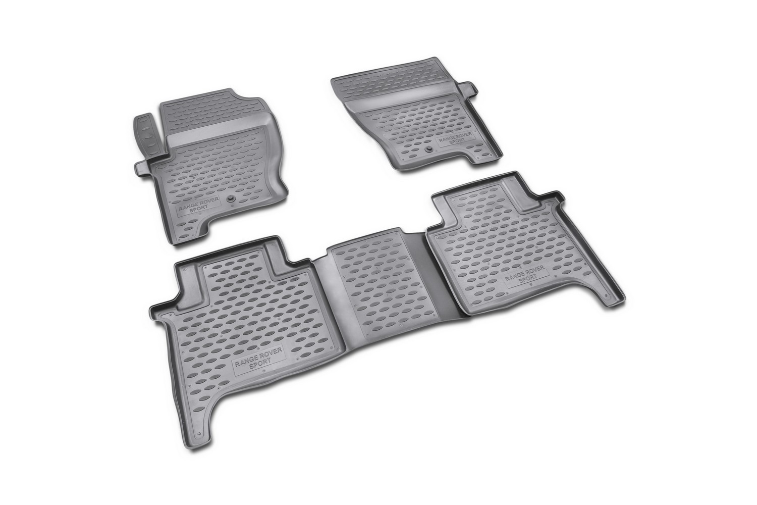 Коврики в салон LAND ROVER Range Rover Sport 2005-2012, 4 шт. (полиуретан, серые) / Ленд Ровер Рендж Ровер