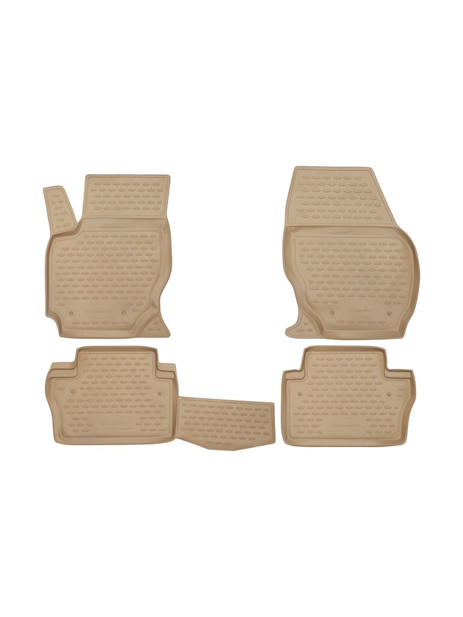Коврики в салон VOLVO XC70 2007-, 4 шт. (полиуретан, бежевые) / Вольво ХС70