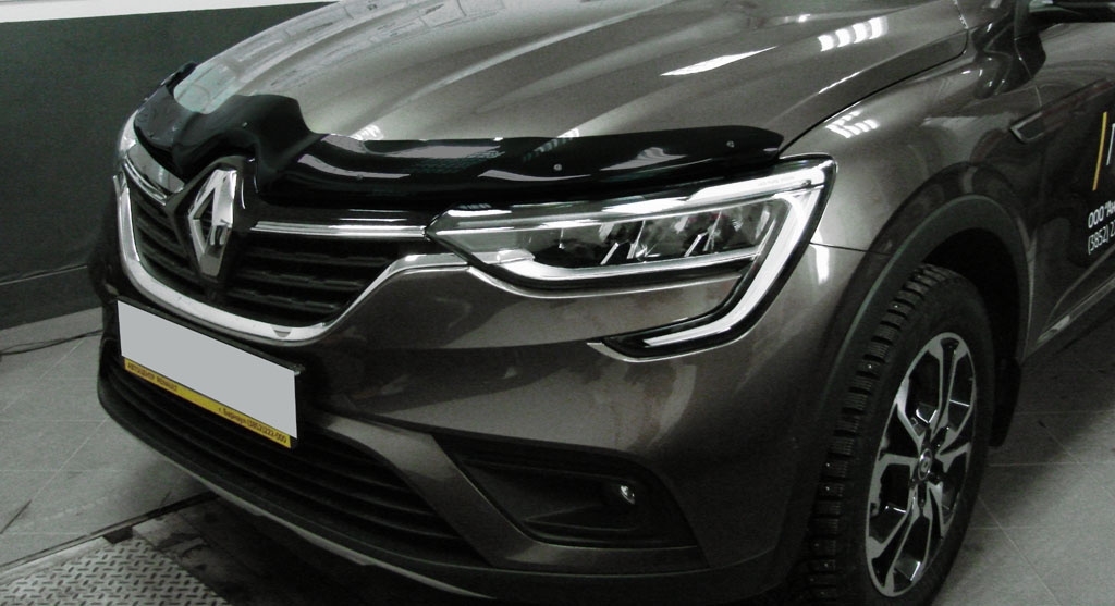 Дефлектор капота темный Renault Arkana 2019- / Рено Аркана