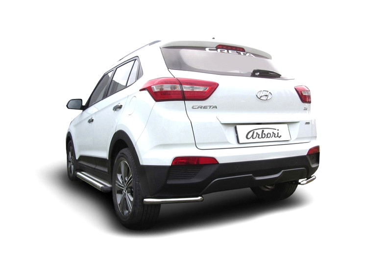Уголки d42 Arbori нерж. сталь для HYUNDAI Creta 2016-нв / Хендай Крета