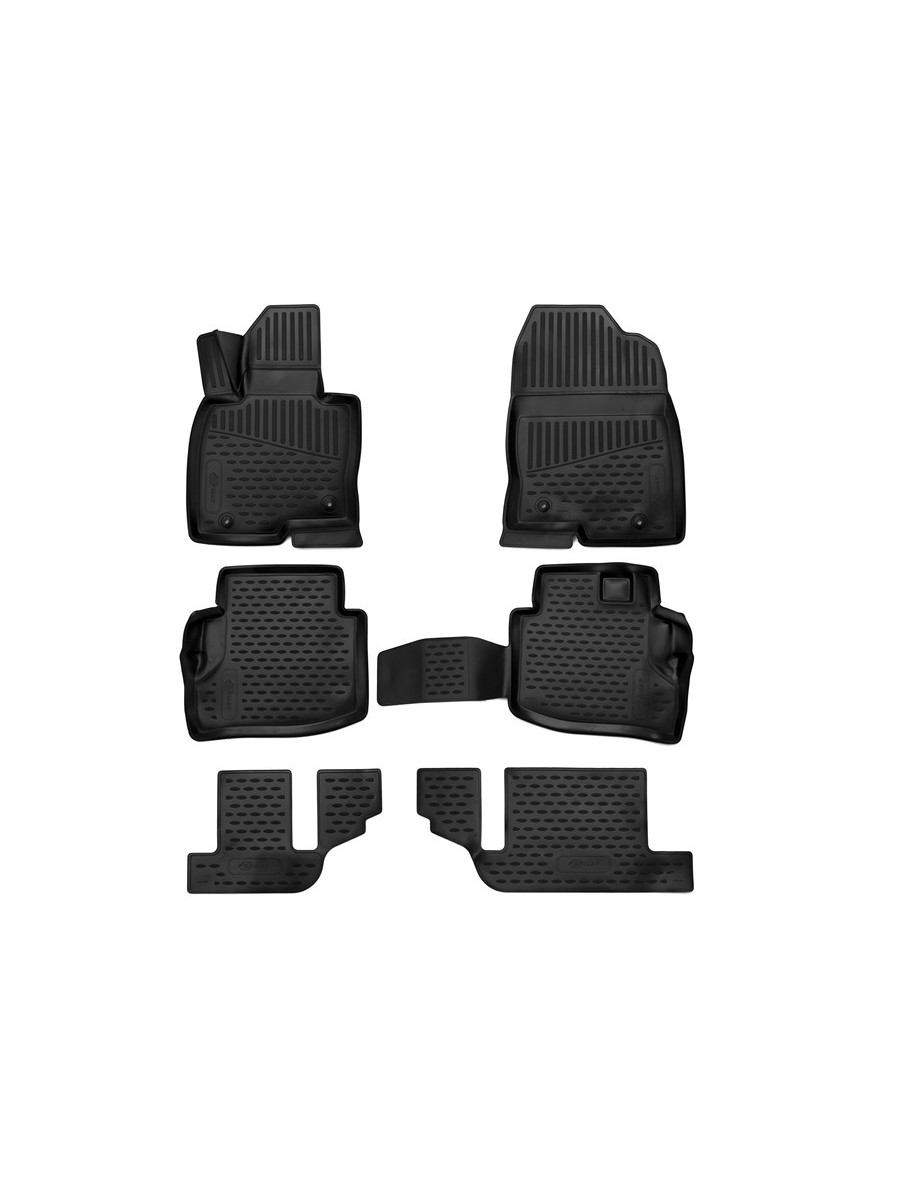 Коврики 3D в салон подходит для MAZDA CX-9 (II, IIr), 2016-, кроссовер, 6 шт. (Повышенная устойчивость, повышенная износосто / Мазда СХ-9