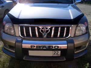 Дефлектор капота темный TOYOTA LAND CRUISER PRADO 2001-2008, NLD.STOLCP0112 / Тойота Ленд крузер прадо