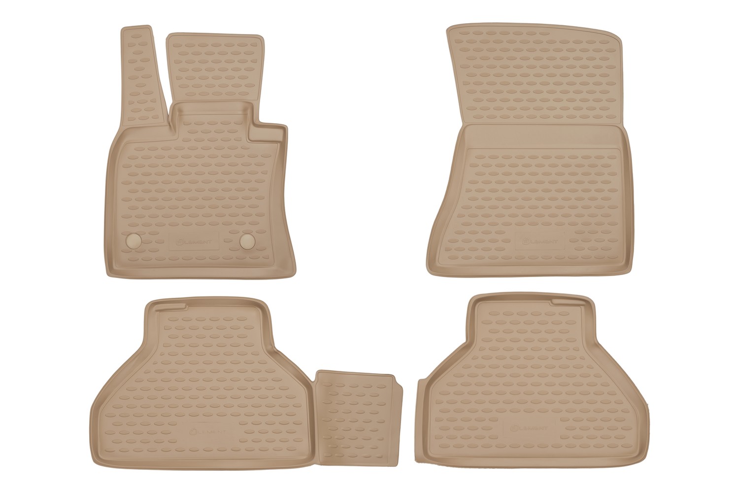 Коврики в салон для BMW X5 E70, 2007-2013, 4 шт. (полиуретан, бежевые) / БМВ Х5