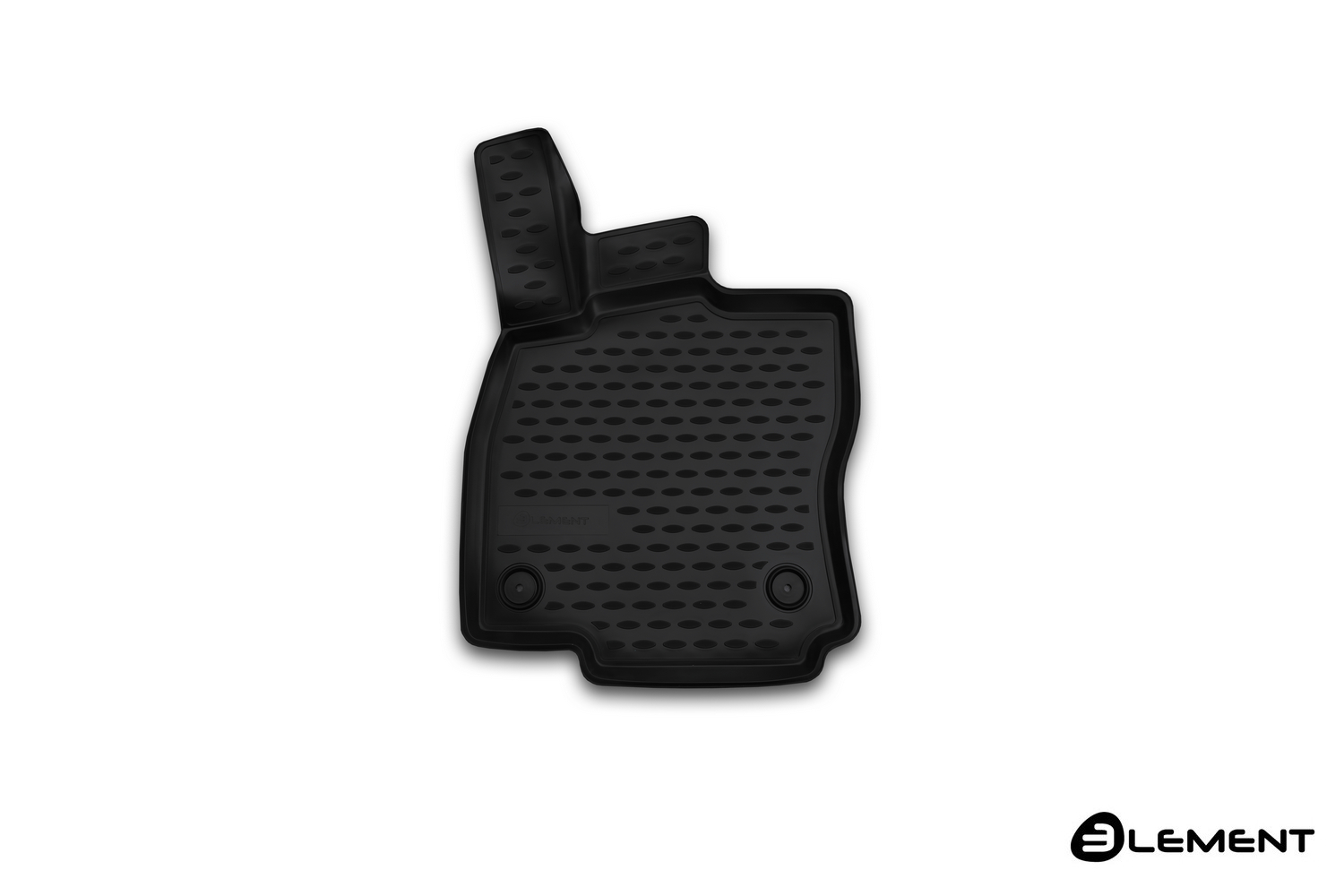 Коврик в салон 3D для SKODA Octavia 2013-2017, 2017-н.в. лифтбек Element передний левый, черный полиуретан / Шкода Октавия