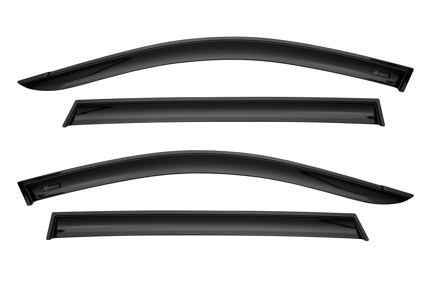 Дефлекторы окон Vinguru для а/м Chery Tiggo 4/Chery Tiggo 4 Pro 2019-н.в. /кроссовер/накладные/комплект  4шт/литьевой поликарбонат/ / Черри Тигго 4 Про