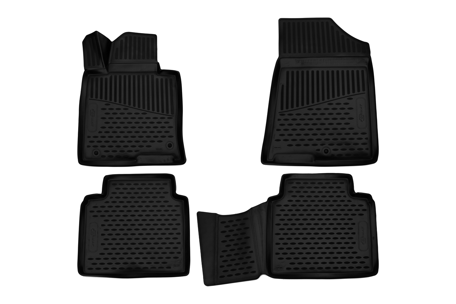 Коврики 3D в салон для KIA Optima (IV, IVr), 2015-2020, АКПП, 4 шт. (Повышенная устойчивость, повышенная износос / Киа Оптима