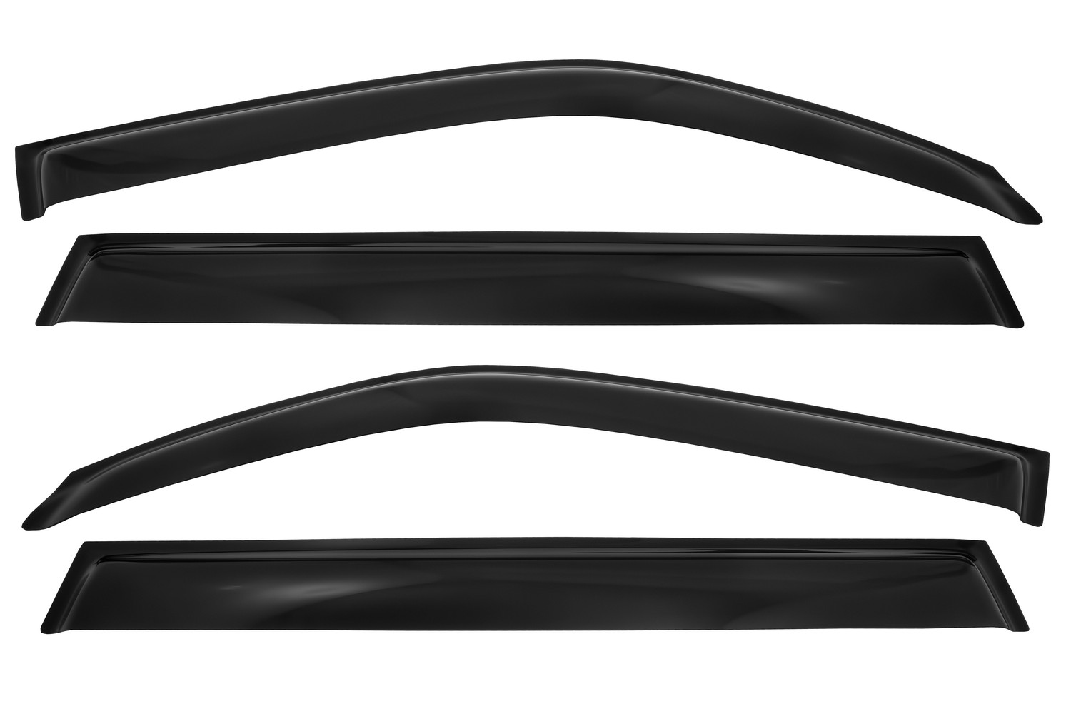 Дефлекторы боковых окон Toyota Land Cruiser 300/LX, 2021-, /на хром пакет/, 4ч., темный / Тойота Ленд крузер