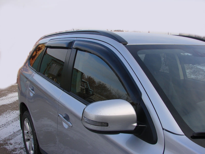 Дефлекторы боковых окон Mitsubishi Outlander, 2012-, 4ч., темный / Митсубиси Аутлендер
