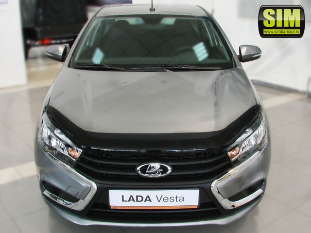 Дефлектор капота для LADA Vesta 2015-н.в. седан SIM / Лада Веста