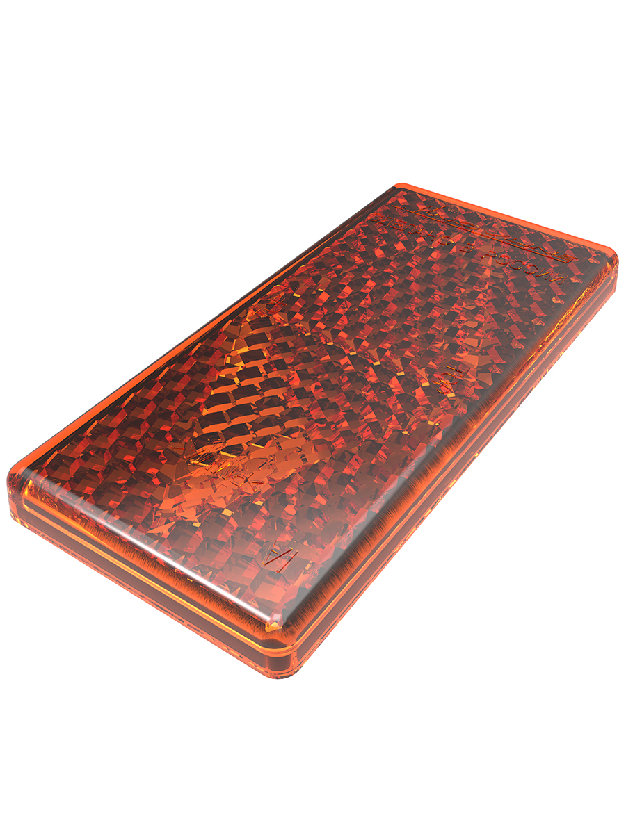 Световозвращатели (катафоты) оранжевые прямоугольные, комплект 4 шт.