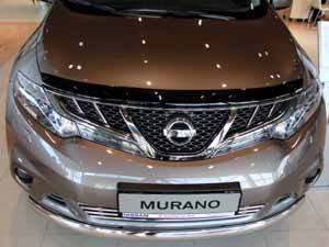 Дефлектор капота темный NISSAN MURANO 2009-2015, NLD.SNIMUR0912 / Ниссан Мурано