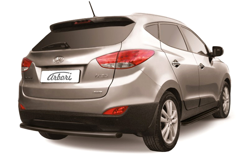 Защита заднего бампера d57 Arbori черн. для HYUNDAI ix35 2010-2015 / Хендай ИХ35