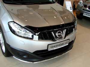 Дефлектор капота для NISSAN QASHQAI 2010-2013/QASHQAI+2 2010-2014 внедорожник SIM / Ниссан Кашкай