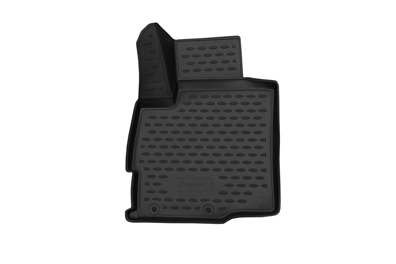 Коврик в салон 3D для MITSUBISHI Outlander 2012-2015, 2015-н.в. внедорожник 2WD Element передний левый, черный полиуретан / Митсубиси Аутлендер