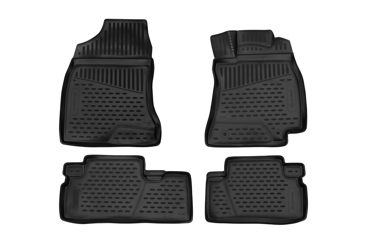 Коврики в салон 3D для TOYOTA Wish 2009-н.в. правый руль минивэн Element 4 шт. черный полиуретан / Тойота Виш