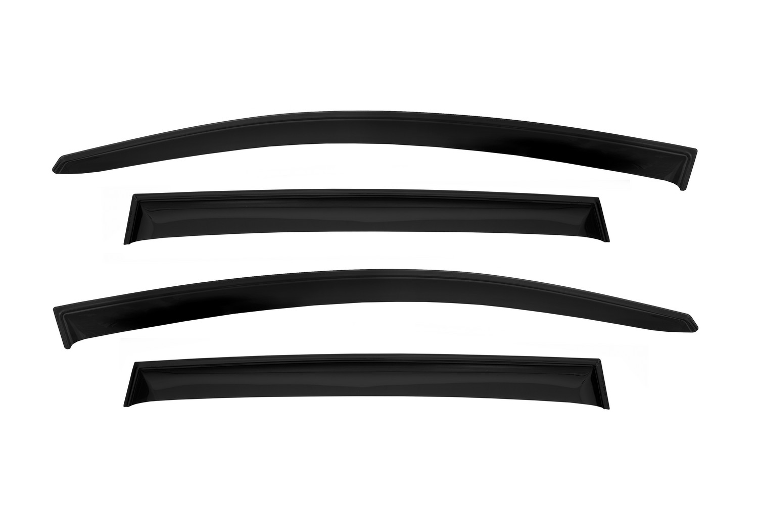 Дефлекторы боковых окон Skoda Karoq, 2020- /VW Taos, 2021-. /на Хром Пакет/, 4ч., темный / Шкода Карок