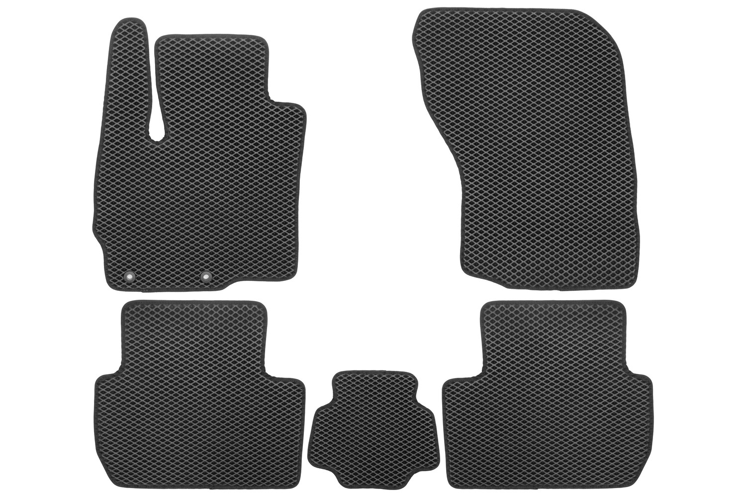 Коврики в салон EVA для MITSUBISHI Outlander III, IIIr, r2, r3 2012-6 (черная окантовка), 5шт. / Митсубиси Аутлендер