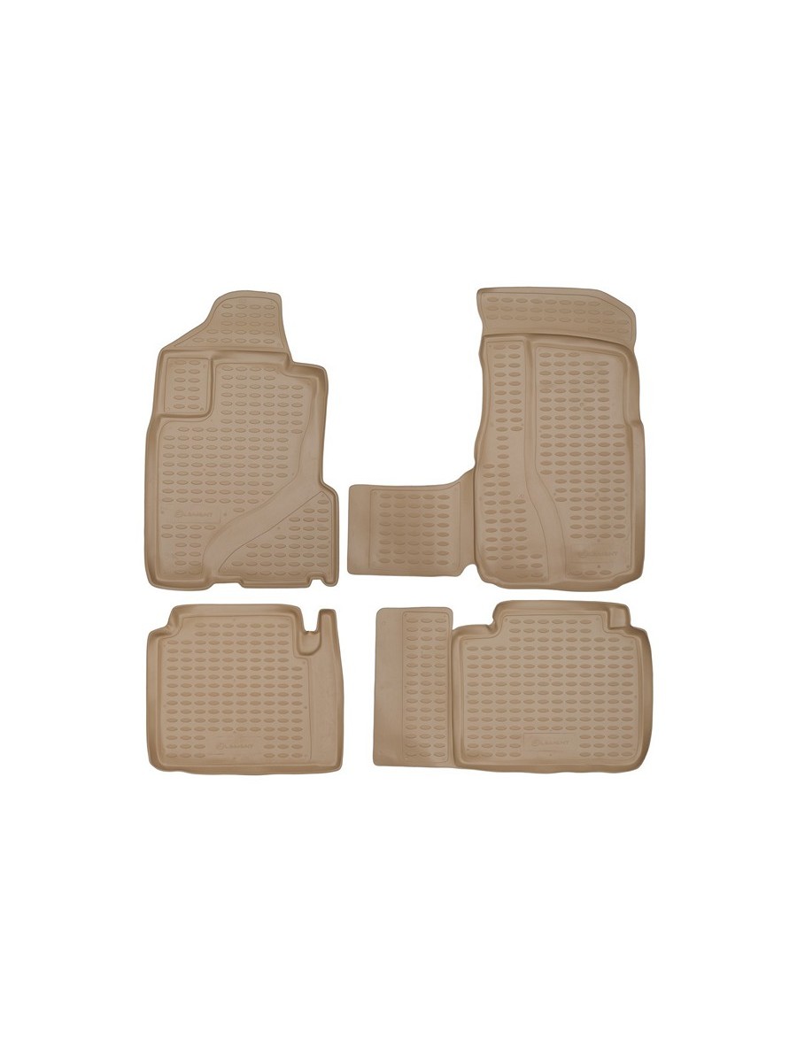 Коврики в салон HONDA CR-V 2002-2006, 4 шт. (полиуретан, бежевые) / Хонда ЦРВ